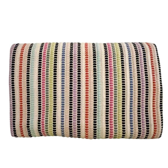 Stella & Dot Taj Boho Clutch Bag Multicolor Woven Fringe Magnetic Closure - Picture 5 of 8